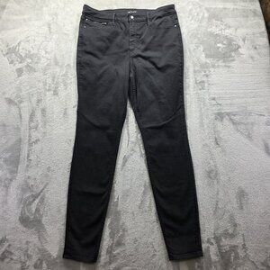 Athleta Flex Ultra Skinny Jeans Womens 16T Tall Black Denim Ankle